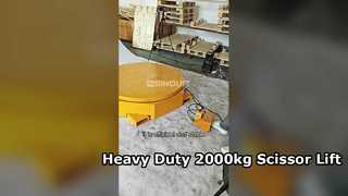 ERP シリーズ 2000 kg 固定シザーリフト、1220 mm 円形プラットフォーム付き